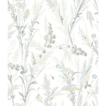 Manhattan Comfort Gloucester Hillaire Light Blue Meadow 33 ft L X 205 in W Wallpaper BR4072-70030